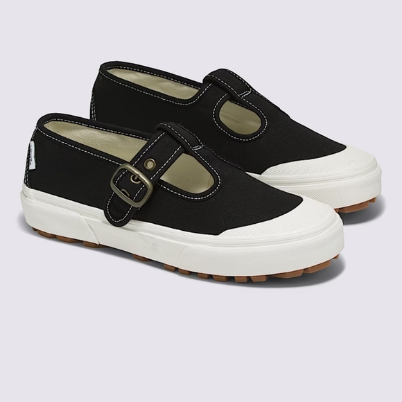 Vans Black and White Mary Jane Sneakers - Picture 3 of 11